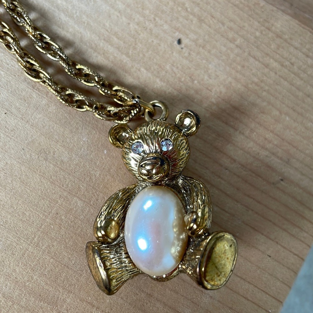 1928 costume vintage bear necklace